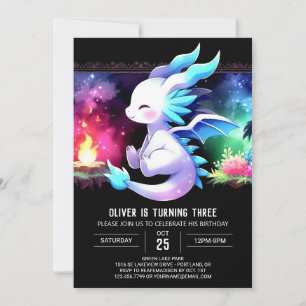 Stollig Vild Dragon Birthday Inbjudningar