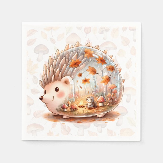 Stollig Wilderness Critters - Hedgehog - Pappersservett (Framsidan)
