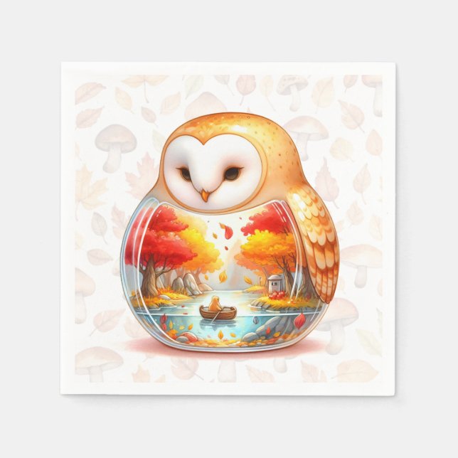 Stollig Wilderness Critters - Uggla - Pappersservett (Framsidan)