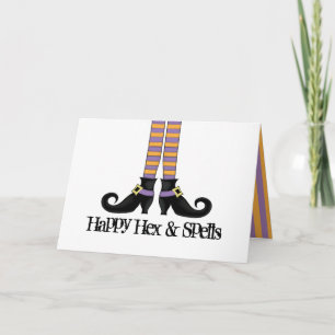 Stollig Witch Shoes med Lila & Orange Rand Kort