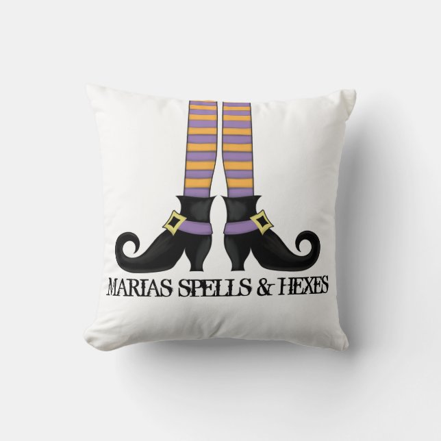 Stollig Witch Shoes Personlig Halloween Kudde (Framsida)