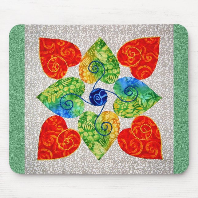 Stollighjärtatäcke - kvarter #1 musmatta (Framsidan)