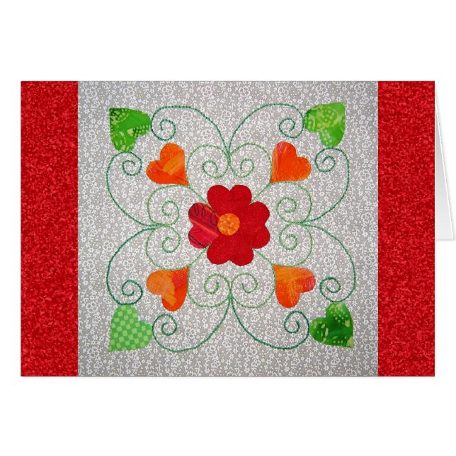 Stollighjärtatäcke - kvarter #2 hälsningskort (Framsidan Horizontal)