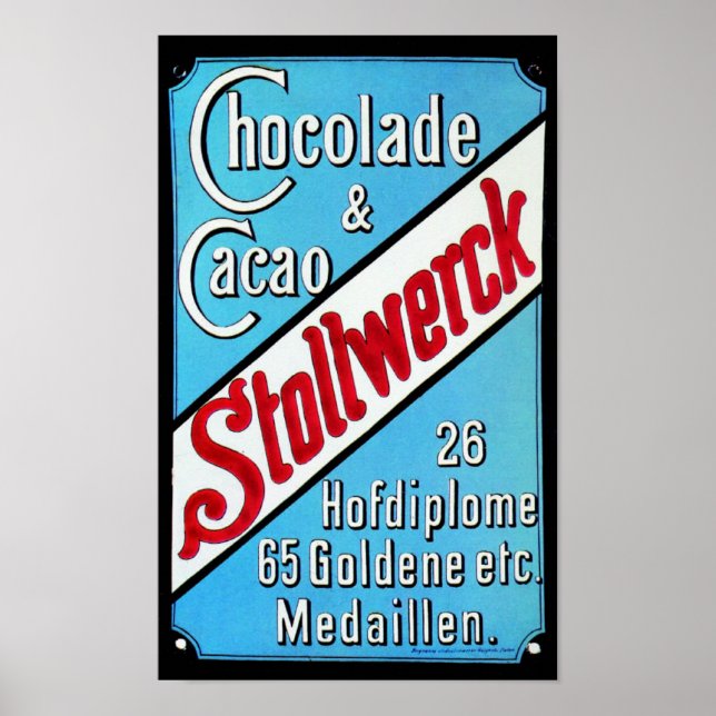 Stollwerck - Chocolat - Chocolate - Schockolade Poster (Framsidan)