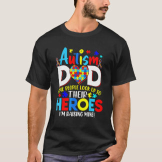 Stolp Autism Pappa Människor Söker Hjältar Jag Up T Shirt
