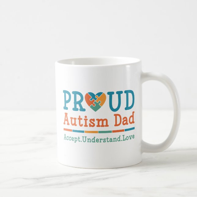 Stolpade autism pappa kaffemugg (Höger)