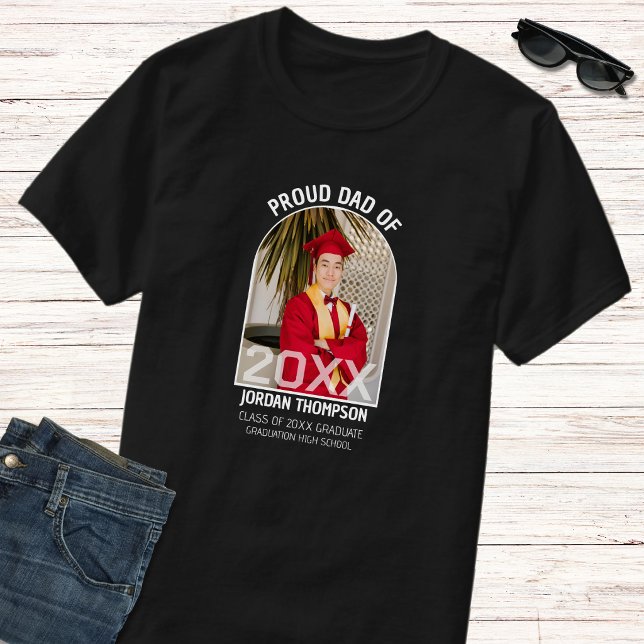 Stolpade pappa svart & vit valv fotoklass 2026 t shirt (Skapare uppladdad)