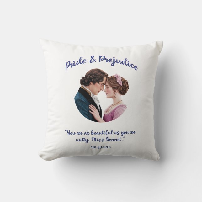 Stolpkydd Pride & Prejudice Kudde (Framsida)