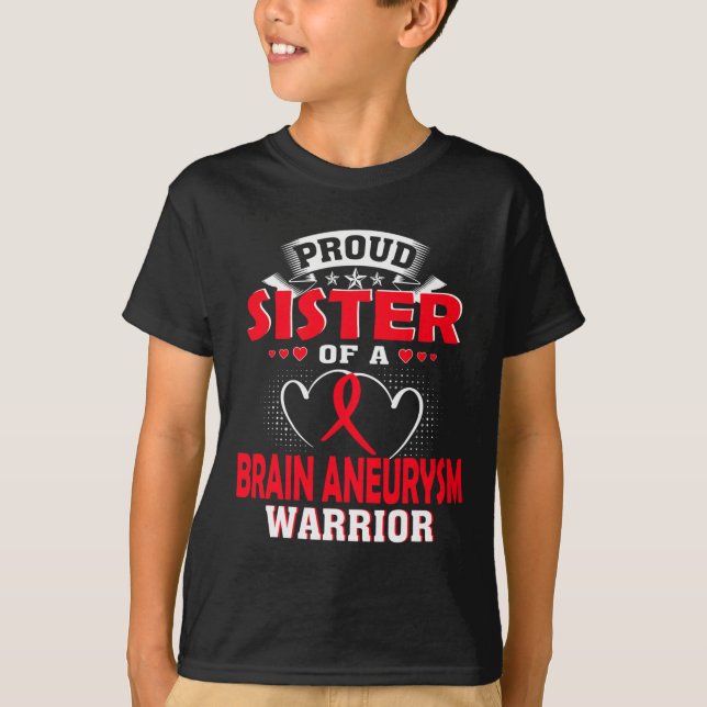 STOLSISTER FÖR EN BRAIN ANEURYSM-WARRIOR T SHIRT (Framsida)