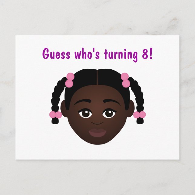 #Stolt2BnaturalMe Välj-Mitt-Hudfärg Födelsedag Vykort (Framsida)