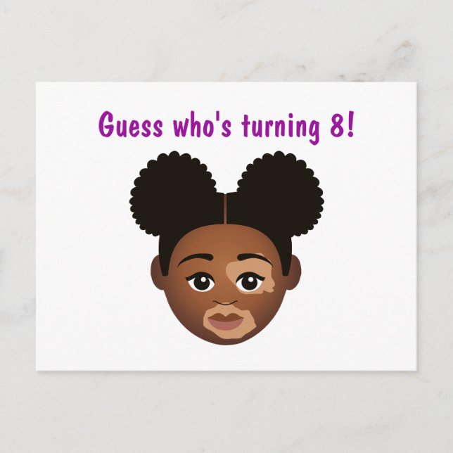 #Stolt2BnaturalMig Välj-Min-Hudfärg Födelsedag Vykort (Framsida)