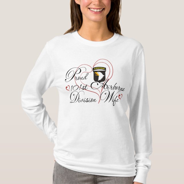 Stolt 101. fru för luftburen uppdelning tee shirt (Framsida)