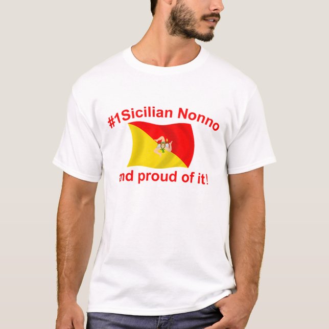 Stolt #1 Sicilian Nonno T Shirt (Framsida)