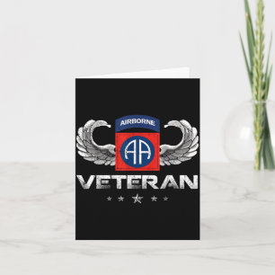 Stolt 82nd Airborne Division Fallskärmsjägare Vete Kort