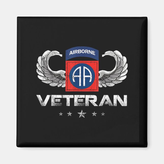 Stolt 82nd Airborne Division Fallskärmsjägare Vete Magnet (Framsidan)