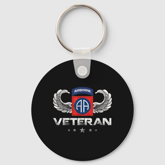 Stolt 82nd Airborne Division Fallskärmsjägare Vete Nyckelring (Framsida)