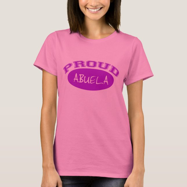 Stolt Abuela (lilor) Tee (Framsida)