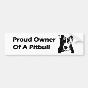 stolt ägare av bildekal för en pitbull
