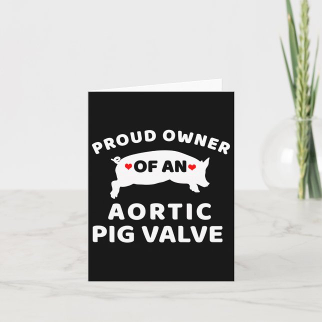 stolt ägare av en aortisk Gris-venkatyr hjärtsjukd Kort (Framsida)