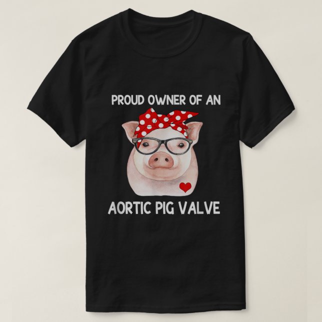 stolt ägare av en aortisk Gris-venkatyr hjärtsjukd T Shirt (Design framsida)