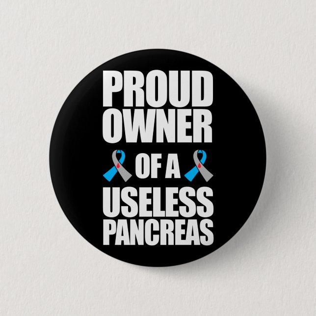 stolt ägare av en oselös pankreastyp 1-diabetes knapp (Framsida)