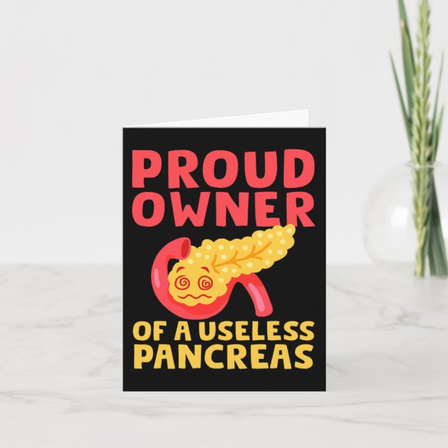 stolt ägare av en oselös pankreastyp 1-diabetes kort (Framsida)