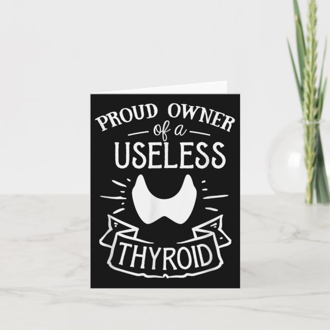 stolt ägare av en oselös Thyroid Hashimoto Awarene Kort (Framsida)