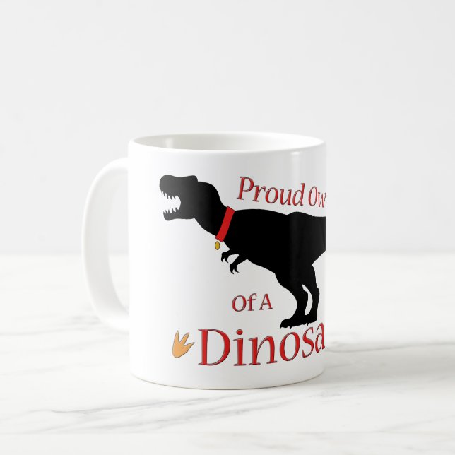 stolt ägare till en Dinosaur Kaffemugg (Framsida vänster)