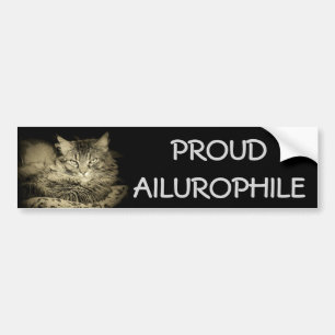 Stolt Ailurophile (kattälskare) Bildekal