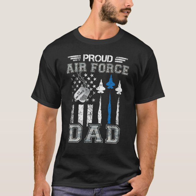 Stolt Air Force pappa T Shirt (Framsida)