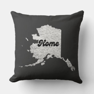 stolt Alask State Home Karta Outline Rocky Karta A Kudde