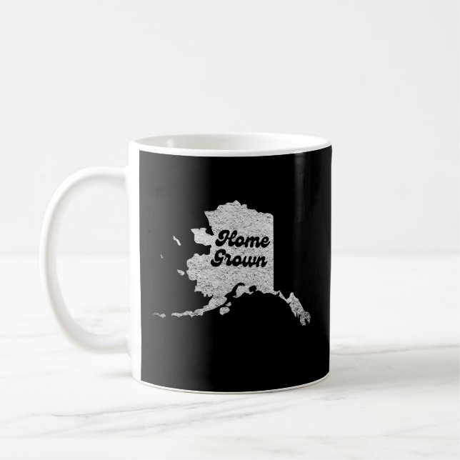stolt Alask State-odlad Karta Outline Rocky Karta Kaffemugg (Vänster)