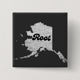 stolt Alask State Root Karta Outline Rocky Karta A Knapp