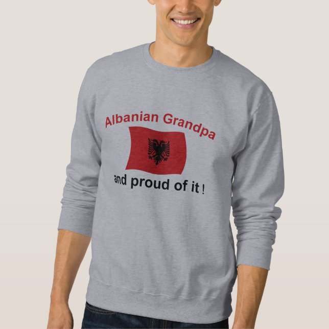 Stolt albansk morfar sweatshirt (Framsida)