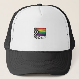 Stolt allierad Pride Flagga Vektor T-Shirt Design_ Keps