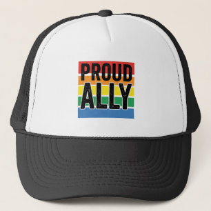 Stolt allierad vintage pride-stöd t-shirt design_1 keps