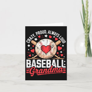 Stolt Alltid Hög Mormor Baseboll Mormor Mödrar Kort