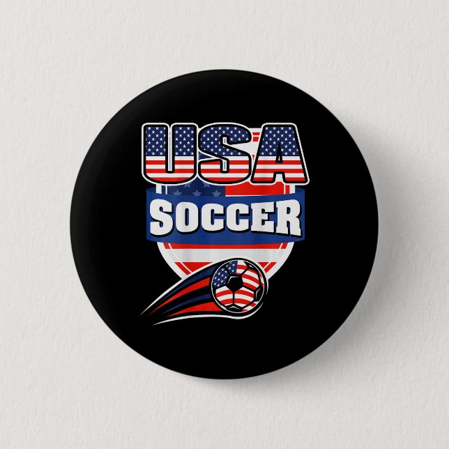 Stolt Amerika Fotboll Fans Tröja - Usa Flagga Fotb Knapp (Framsida)