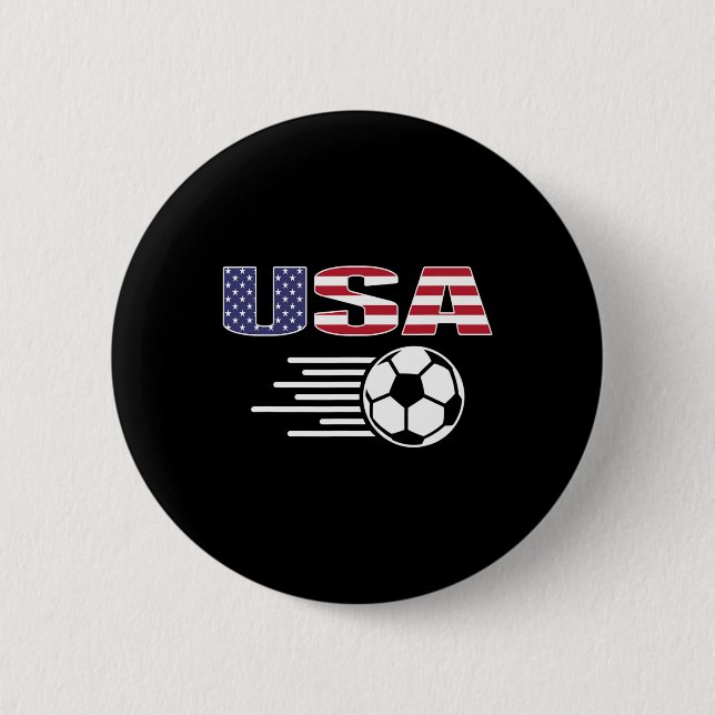 Stolt Amerika Fotboll Fans Tröja - Usa Flagga Fotb Knapp (Framsida)