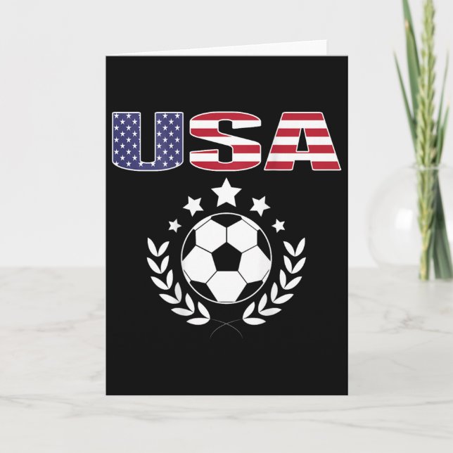 Stolt Amerika Fotboll Fans Tröja - Usa Flagga Fotb Kort (Framsida)