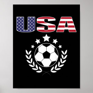 Stolt Amerika Fotboll Fans Tröja - Usa Flagga Fotb Poster
