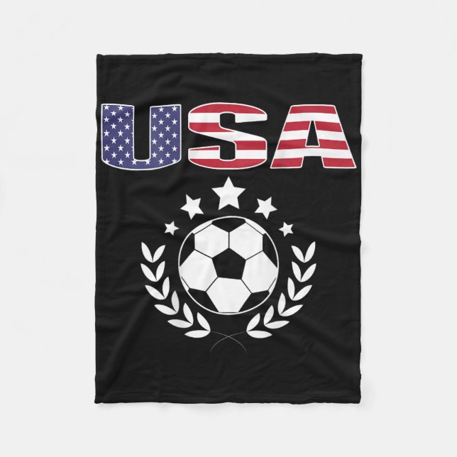 Stolt Amerika Fotboll Fans Tröja - Usa Flagga Fotl Fleecefilt (Framsidan)
