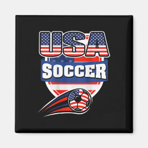 Stolt Amerika Fotbollsfans Jersey - Usa Flagga Fot Magnet