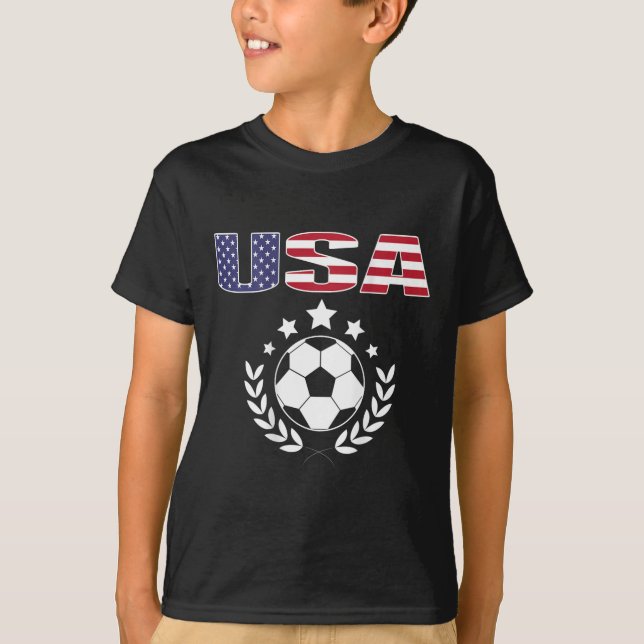 Stolt Amerika Fotbollsfans Tröja - Usa Flagga Fotb (Framsida)