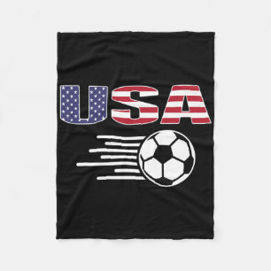Stolt Amerika Fotbollsfans Tröja - Usa Flagga Fotb Fleecefilt