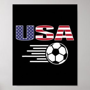 Stolt Amerika Fotbollsfans Tröja - Usa Flagga Fotb Poster