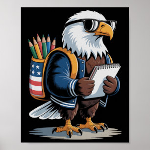 Stolt Amerika Framtida Ledare Örn Usa Flagga Barn Poster