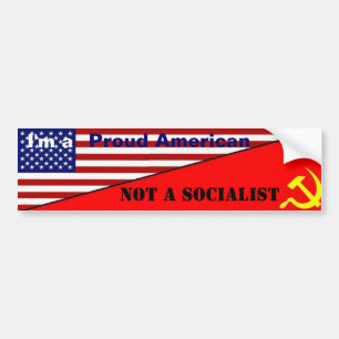Stolt amerikan inte en socialist bildekal
