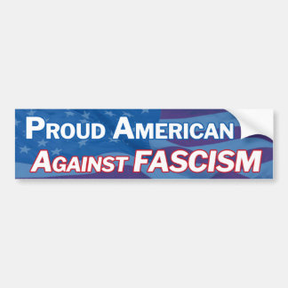 Stolt amerikan mot facism bildekal
