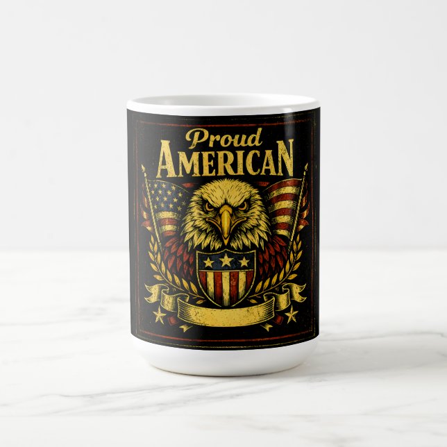 Stolt amerikan – Oforderlig patriotisk stolthet Kaffemugg (Center)